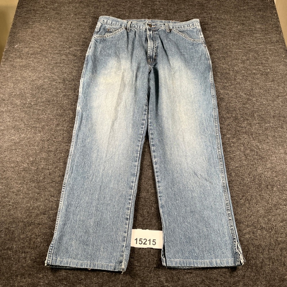 Vintage Sandblasting Jeans Old Navy Carpenter Jeans Mens 38 Utility Slit Hem